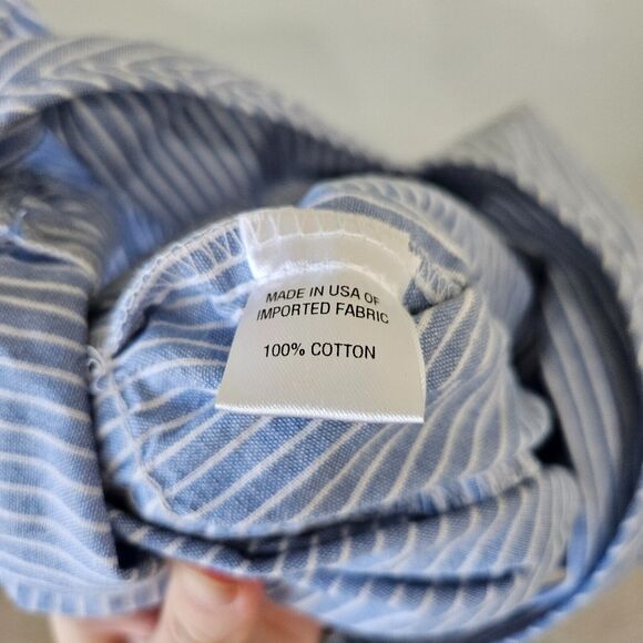 Anthropologie Drew Womens Striped Jumpsuit Small Blue White Nautical Beachy Wide - Picture 7 of 10